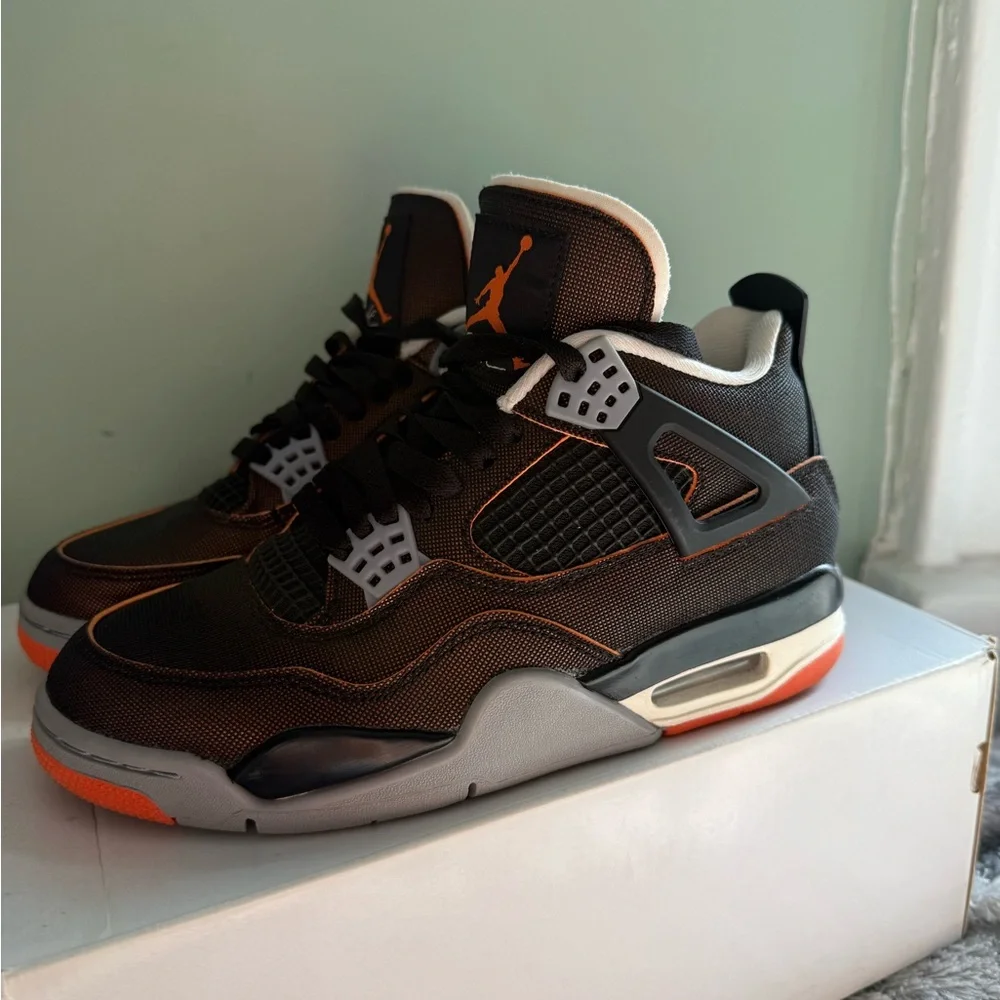 Jordan Woman Black and Orange Sneakers - Picture 2 of 5